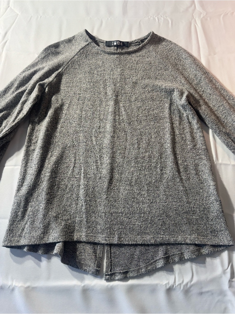 Coin 1804 Medium Heather Gray Long Sleeve Top with buttons